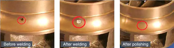 Repairing of copper castings