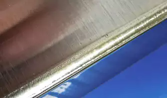 Stainless steel outer corner laser welding